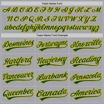 Benutzerdefiniertes Grün-Gold Authentic Jersey Grau Baseball Benutzerdefiniertes Grün-Gold Authentic Jersey Grau Baseball