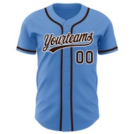 Baseball Custom Jersey Powder Authentic Braun-Weiß Blau