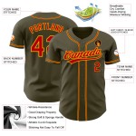 Baseball Salute Authentic Trikot Rot-Gold Custom To Service Oliv Baseball Salute Authentic Trikot Rot-Gold Custom To Service Oliv