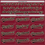 Jersey Custom Authentic Cream Baseball Schwarz-City Crimson Jersey Custom Authentic Cream Baseball Schwarz-City Crimson