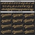 Schwarzes Baseball-Trikot, benutzerdefiniertes altes authentisches Gold Schwarzes Baseball-Trikot, benutzerdefiniertes altes authentisches Gold