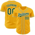 Grün-Weiß Authentic Gold Custom Baseball Jersey Grün-Weiß Authentic Gold Custom Baseball Jersey