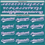 Custom Jersey Weiß-Lila Teal Authentic Baseball Custom Jersey Weiß-Lila Teal Authentic Baseball
