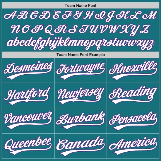 Custom Jersey Weiß-Lila Teal Authentic Baseball Custom Jersey Weiß-Lila Teal Authentic Baseball