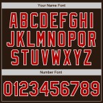 Jersey Baseball Authentic Braun Rot-Weiß Custom Jersey Baseball Authentic Braun Rot-Weiß Custom