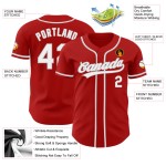 Rotes Trikot Custom Weiß-Grau Baseball Authentic Rotes Trikot Custom Weiß-Grau Baseball Authentic
