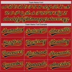 Marineblau-Gold Custom Red Authentic Baseballtrikot Marineblau-Gold Custom Red Authentic Baseballtrikot