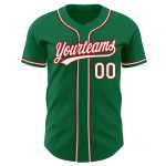 Grün Weiß-Rot Custom Baseball Trikot Authentic Kelly Grün Weiß-Rot Custom Baseball Trikot Authentic Kelly