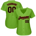 Neon Baseball Schwarz-Rot Custom Grün Authentic Trikot Neon Baseball Schwarz-Rot Custom Grün Authentic Trikot