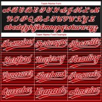 Muster Authentische 3D Design Rot-Weiß Custom Jersey Schwarz Baseball Muster Authentische 3D Design Rot-Weiß Custom Jersey Schwarz Baseball