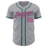 Baseball Grün Jersey Pink-Kelly Grau Authentic Custom Baseball Grün Jersey Pink-Kelly Grau Authentic Custom