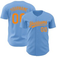 Blue Bay Light Authentic Baseballtrikot, individuell gestaltet, Orange
