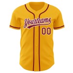 Baseball Crimson-Weißgold Authentic Custom Jersey Baseball Crimson-Weißgold Authentic Custom Jersey