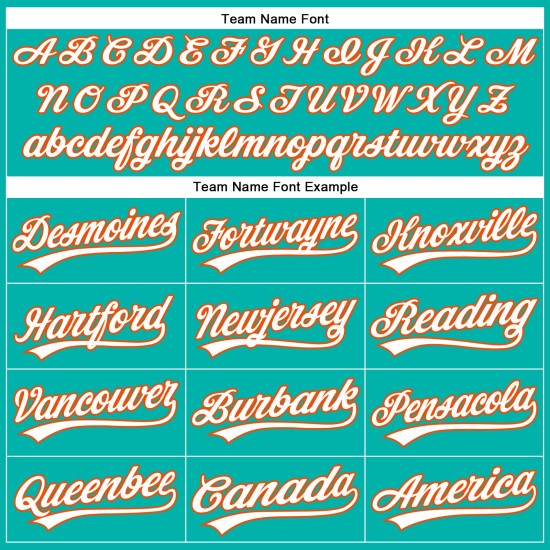 Authentisches Weiß-Orange Custom Jersey Baseball Aqua Authentisches Weiß-Orange Custom Jersey Baseball Aqua