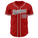 Authentisches rotes Steel Custom Baseball-Trikot Grau-Weiß Authentisches rotes Steel Custom Baseball-Trikot Grau-Weiß