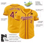 Baseball Crimson-Weißgold Authentic Custom Jersey Baseball Crimson-Weißgold Authentic Custom Jersey