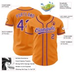 Orange Bay Baseball Trikot Custom Authentic Lila-Weiß Orange Bay Baseball Trikot Custom Authentic Lila-Weiß
