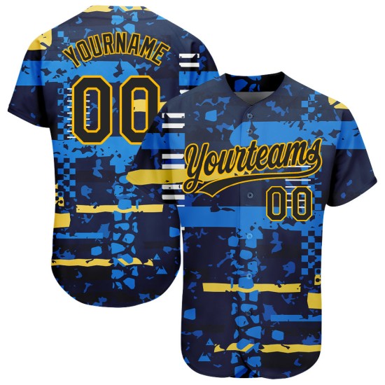 Marine-Gold Muster Design Marine authentische Jersey 3D Custom Baseball Marine-Gold Muster Design Marine authentische Jersey 3D Custom Baseball
