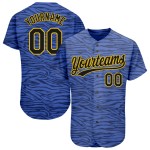 Muster 3D Baseball Schwarz-Gold Design Licht Benutzerdefinierte Blau Jersey Muster 3D Baseball Schwarz-Gold Design Licht Benutzerdefinierte Blau Jersey