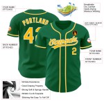 Gold-Weiß-Grünes Trikot Custom Authentic Kelly Baseball Gold-Weiß-Grünes Trikot Custom Authentic Kelly Baseball