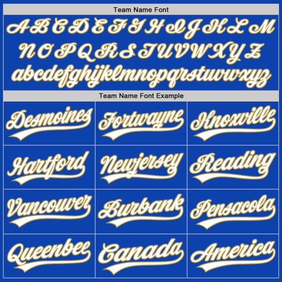 Blaues, individuelles, authentisches, weiß-altes Thunder-Trikot in Gold Blaues, individuelles, authentisches, weiß-altes Thunder-Trikot in Gold