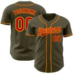Baseball Salute Authentic Trikot Rot-Gold Custom To Service Oliv Baseball Salute Authentic Trikot Rot-Gold Custom To Service Oliv