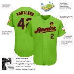 Neon Baseball Schwarz-Rot Custom Grün Authentic Trikot Neon Baseball Schwarz-Rot Custom Grün Authentic Trikot