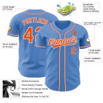 Benutzerdefiniertes Blau-Orange-Weißes Baseball-Puder-Trikot Authentic Benutzerdefiniertes Blau-Orange-Weißes Baseball-Puder-Trikot Authentic