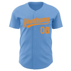 Blue Bay Light Authentic Baseballtrikot, individuell gestaltet, Orange
