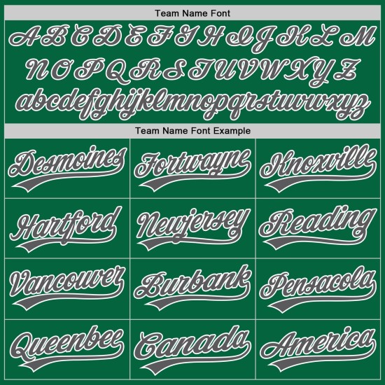 Steel Authentic Baseball Green Jersey Custom Kelly Grau-Weiß Steel Authentic Baseball Green Jersey Custom Kelly Grau-Weiß