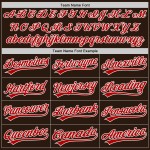 Jersey Baseball Authentic Braun Rot-Weiß Custom Jersey Baseball Authentic Braun Rot-Weiß Custom