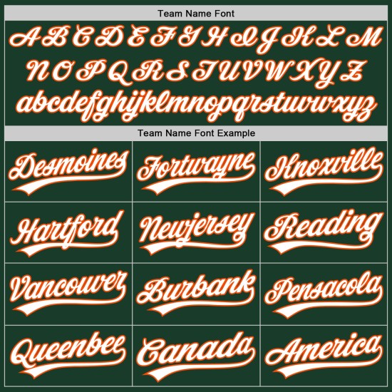 Grünes Custom Authentic Weiß-Orange Jersey Baseball Grünes Custom Authentic Weiß-Orange Jersey Baseball