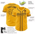 Gold Baseball Authentic Custom Gold-Navy Trikot Gold Baseball Authentic Custom Gold-Navy Trikot