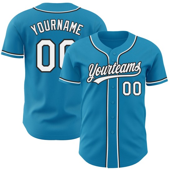 Jersey Authentic Panther Blau Weiß-Schwarz Custom Baseball Jersey Authentic Panther Blau Weiß-Schwarz Custom Baseball