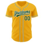 Grün-Weiß Authentic Gold Custom Baseball Jersey Grün-Weiß Authentic Gold Custom Baseball Jersey