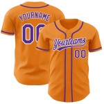 Orange Bay Baseball Trikot Custom Authentic Lila-Weiß Orange Bay Baseball Trikot Custom Authentic Lila-Weiß