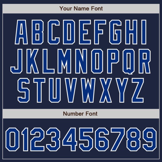 Custom Authentic Navy Baseball Trikot Royal-Weiß Custom Authentic Navy Baseball Trikot Royal-Weiß
