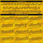 Gold-Schwarzes authentisches 3D-Trikot-Muster im goldenen Baseball-Design Gold-Schwarzes authentisches 3D-Trikot-Muster im goldenen Baseball-Design