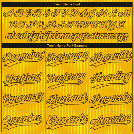 Gold-Schwarzes authentisches 3D-Trikot-Muster im goldenen Baseball-Design Gold-Schwarzes authentisches 3D-Trikot-Muster im goldenen Baseball-Design