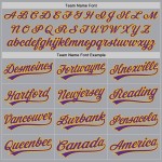 Graues, individuelles authentisches lila-goldenes Baseballtrikot Graues, individuelles authentisches lila-goldenes Baseballtrikot